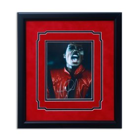 Michael Jackson Signed 8.5x11 Thriller Photo - Framed Masterpiece of Pop Memorabilia
