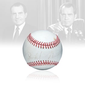 Presidential Signature Series: Richard Nixon Signed ONL Giamatti Baseball