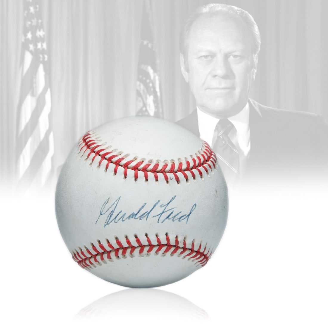Presidential Pastime: President Gerald Ford Signed ONL Leonard Coleman Baseball (1 of 7)