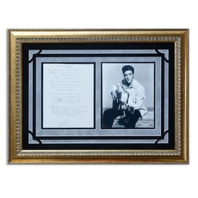 Elvis Presley Handwritten & Signed "There's Always Me" Lyrics
