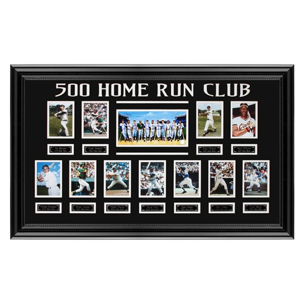 Signed 500 Home Run Club By Ron Lewis: 500 Home Run Club Artwork by Ron Lewis Inscribed by 12 Distinct Major League Legends. Emanating an undeniable aura of excellence, prestige, and history, we are thrilled to present this 500 Home Run Cl