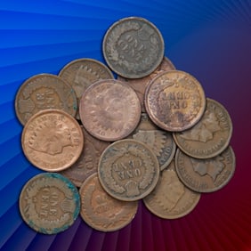 (15) 1800’s Indian Head Pennies