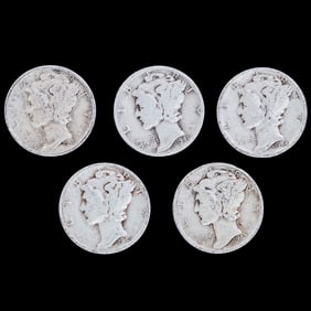 World War ll  1941-1945 Mercury Dimes