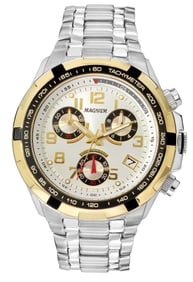 Magnum Saint: Chronograph Two Tone Finish Watch