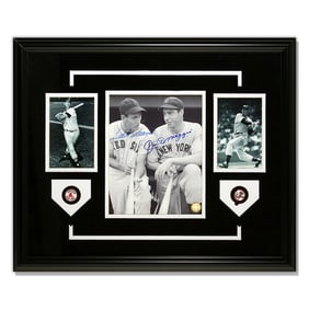 "A Summit at the Stairs": Ted Williams & Joe DiMaggio Signed Dugout Photograph