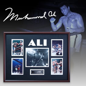 The Dance of the Century – Muhammad Ali Autographed Picture Dodging Joe Frazier