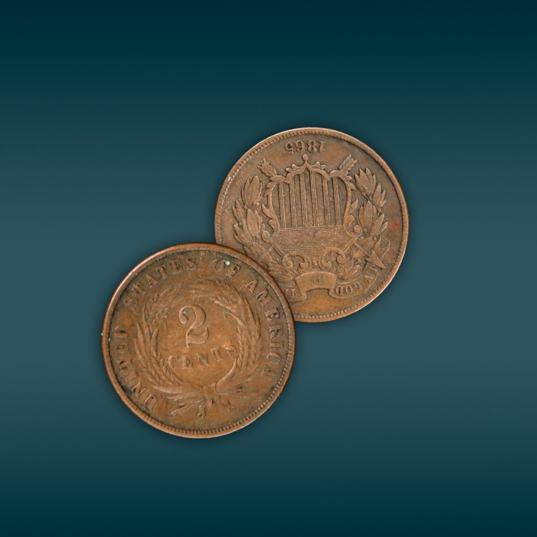 1865 Civil War 2 Cent Piece (1 of 3)