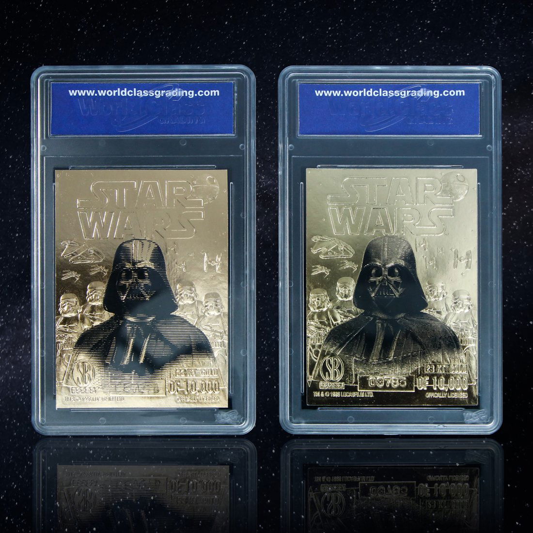 1996 Score Board 23KT Gold Star Wars Set - Chewbacca and Obi Wan Kenobi (1 of 2)