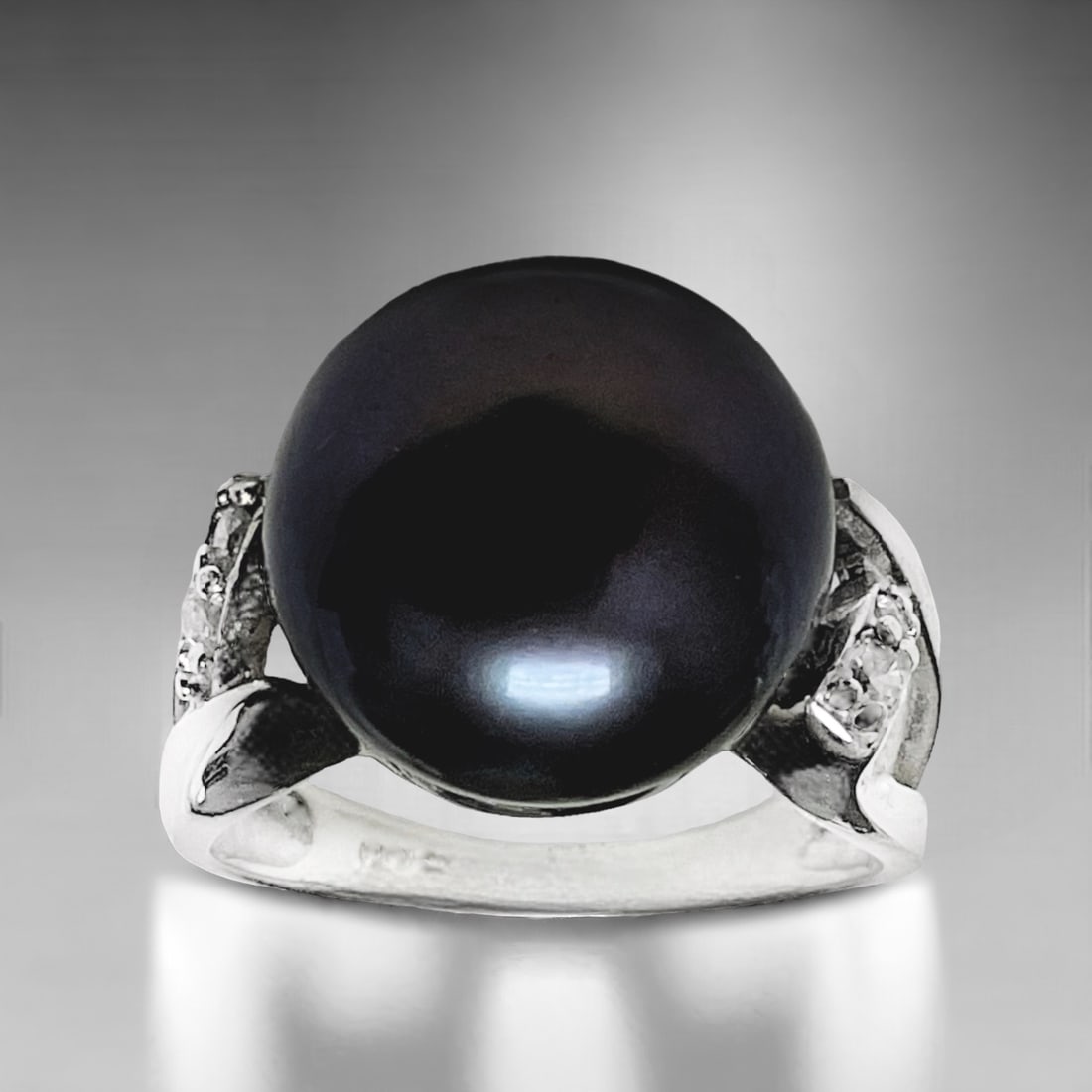 Elegant Peacock Pearl Sterling Silver Ring  - Size 6 (1 of 1)