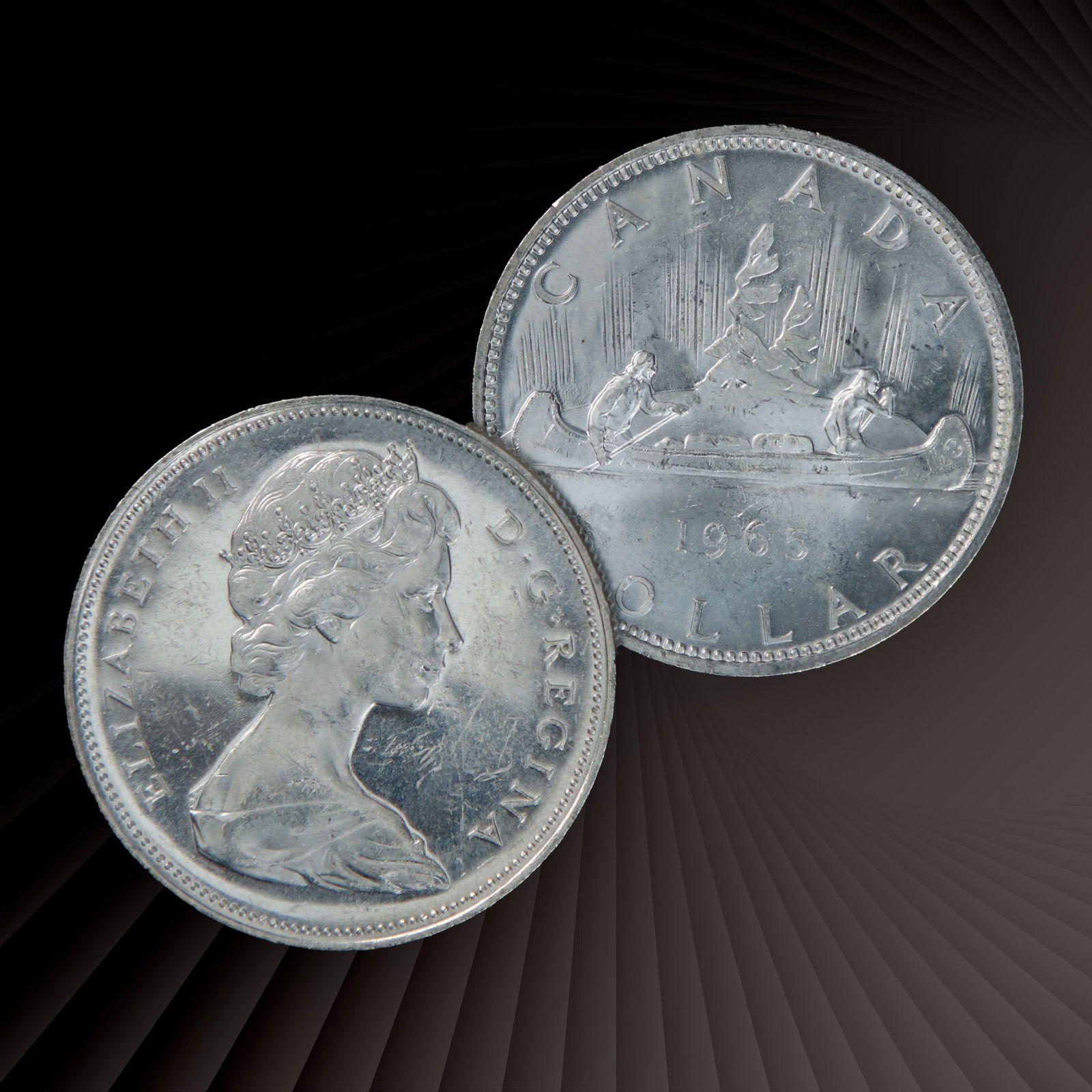The Royal Mint 1965 and 1966 Queen Elizabeth Canada Dollar Set of 2 (1 of 3)