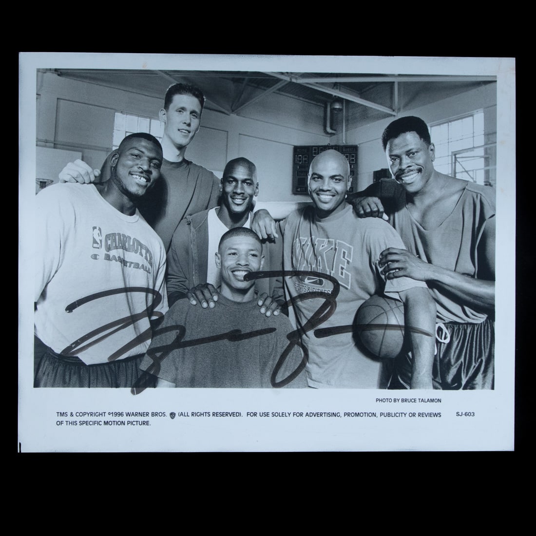 Michael Jordan Signed 8x10 Black and White Publicity Photo from the 1996 movie Spacejam (1 of 4)