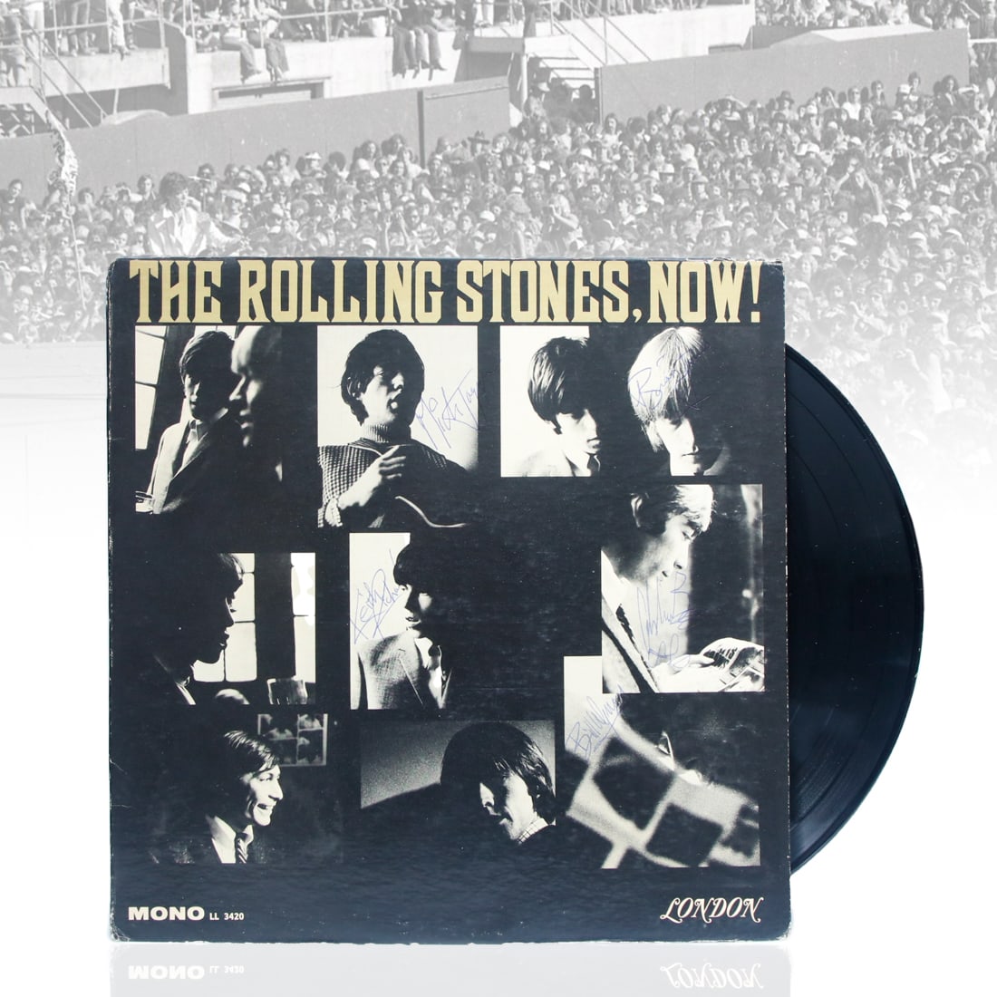 The Original 5 Rolling Stones Signed "Now" Album Including Brian Jones (1 of 6)