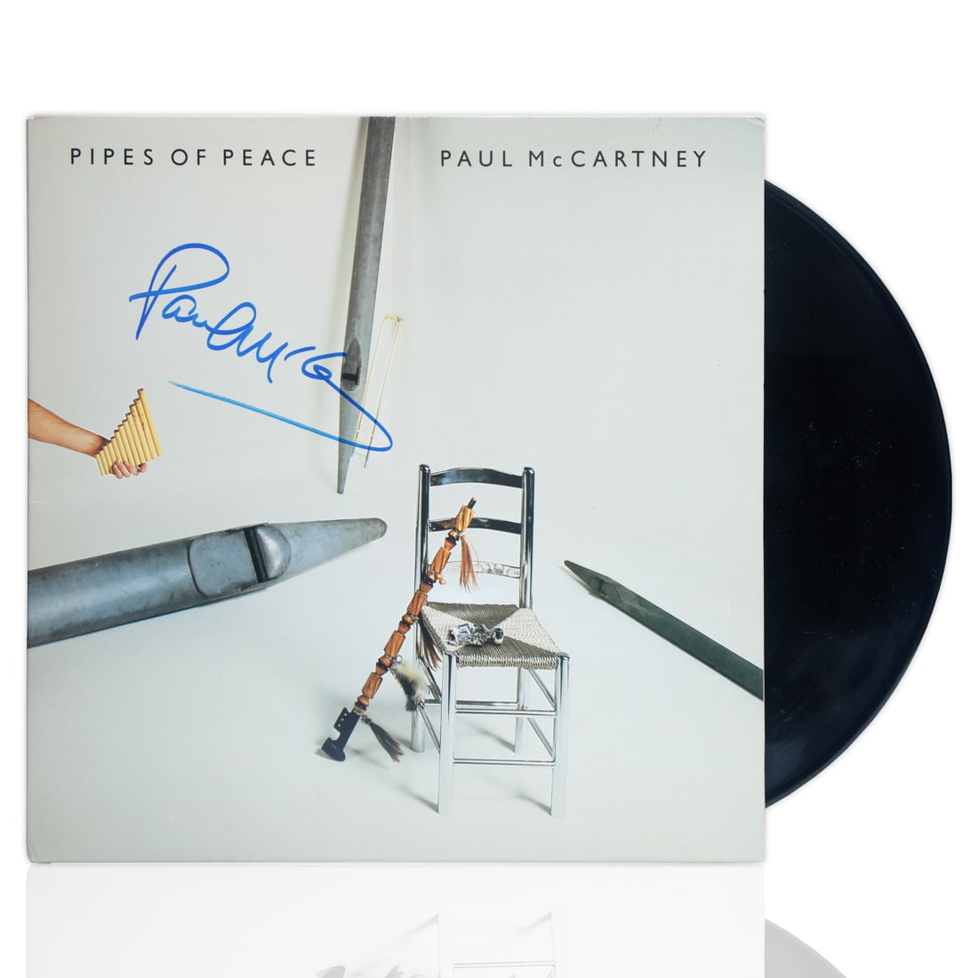 Paul McCartney Signed "Pipes of Peace" LP Album (1 of 8)
