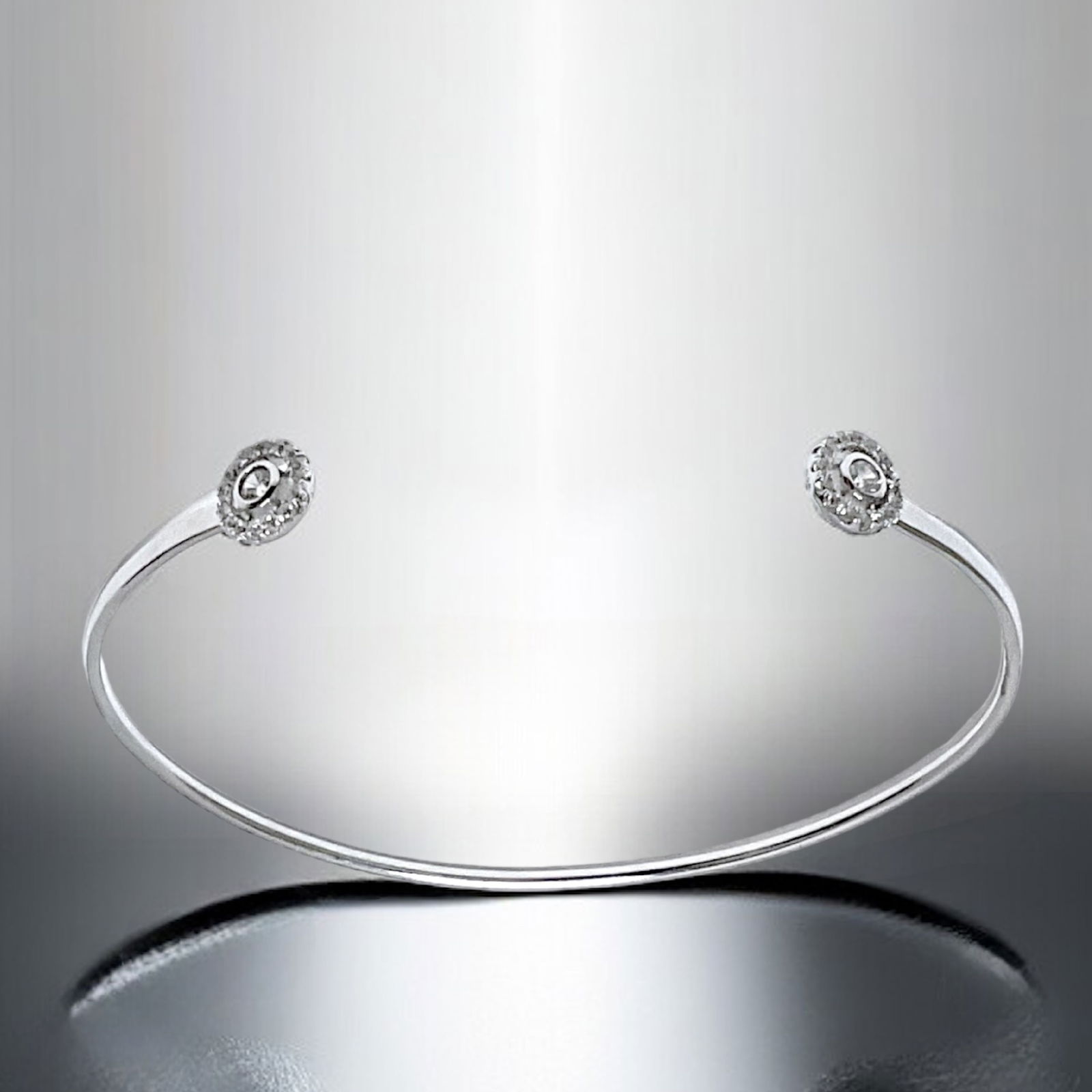 Minimalist Sterling Silver Cuff Bangle Bracelet (1 of 1)