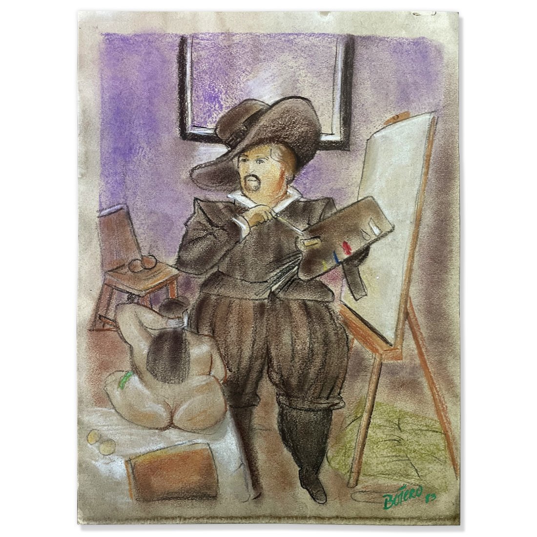 Fernando Botero Signed Original Mixed Media From the Museum of Modern Art (1 of 4)