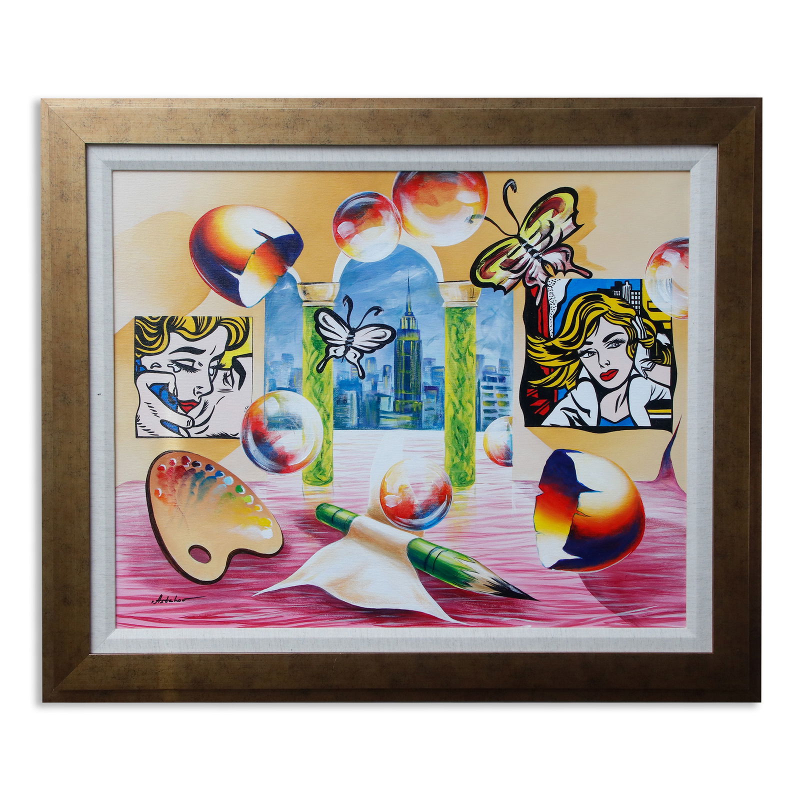 New York View - Original Oil on Canvas by Alexander Astahov, Hand-Signed (1 of 5)