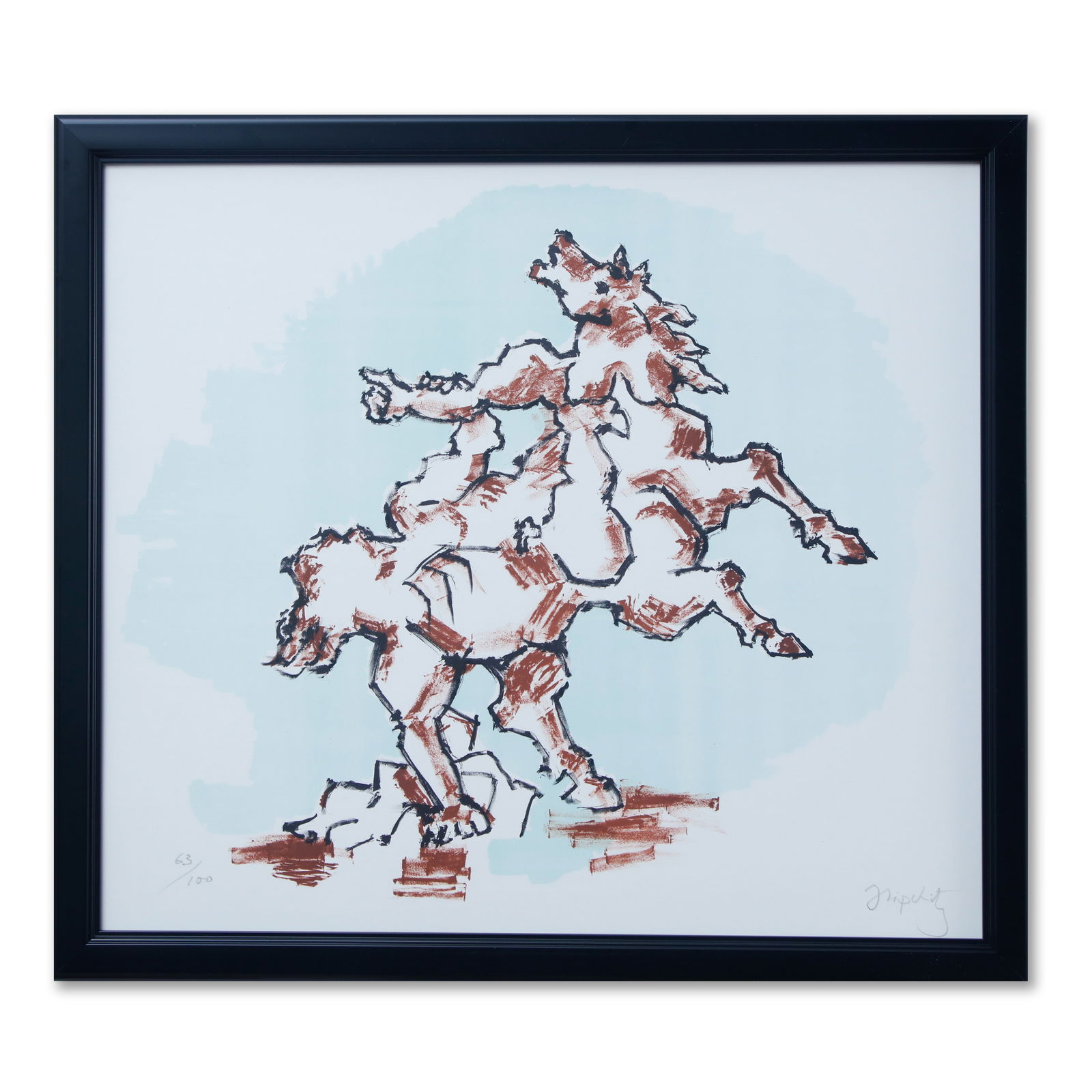 The Horse (1967) - Original Lithograph by Jacques Lipchitz, Rare Limited Edition 63/100 (1 of 5)