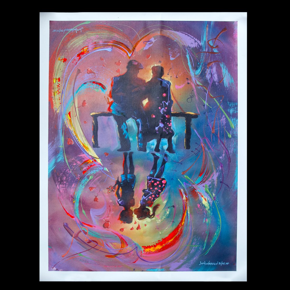 Jim Warren "The First Kiss" Artist's Proof Giclée on Canvas 31/95 Double Hand-Signed (1 of 7)