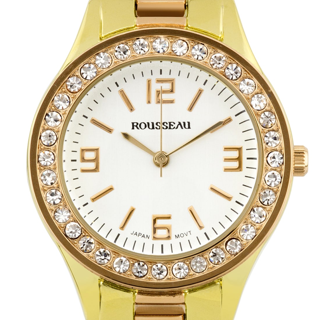 Rousseau Ladies Sport Watch with Crystal Bezel and Golden Finish (1 of 1)