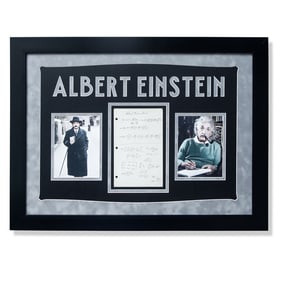 Albert Einstein Written and Signed Theory of Relativity Equations