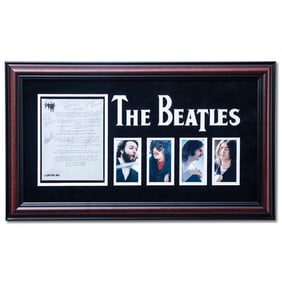 Beatles Signed "A Hard Day's Night" Handwritten Lyrics on Hard Day's Night Stationary