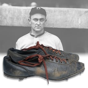 Ty Cobb Dual-Signed Vintage Baseball Cleats