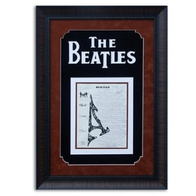 Beatles Signed Handwritten "Twist and Shout" Lyrics on Beatles Stationery