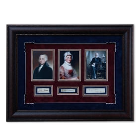 Collection of Signatures from John Adams, Abigail Adams & John Quincy Adams