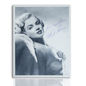 Marilyn Monroe Signed Vintage 8 x 10 Photograph Inscribed Love and Kisses