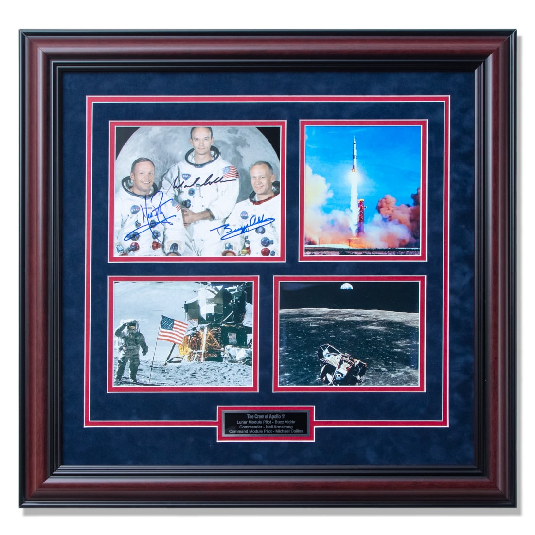 Apollo XI Crew Signed 8x10 Photo with Museum Quality Framing (1 of 4)