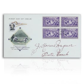 J. Honus Wagner Signed and Inscribed Pirates Coach Cooperstown First Day Issue Envelope