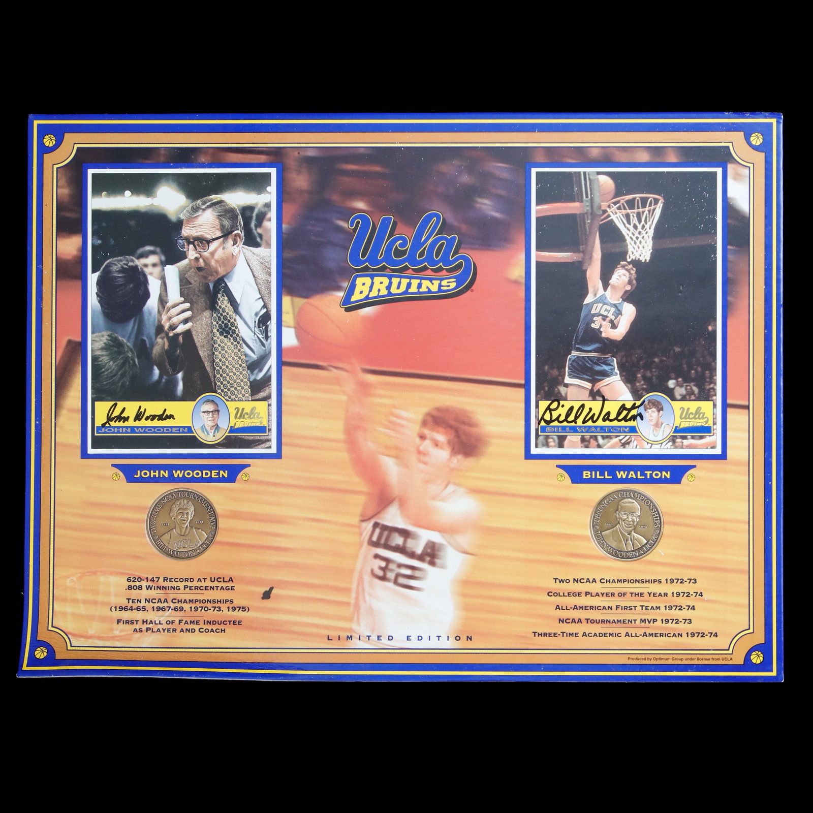 John Wooden & Bill Walton Signed Collectible Card (1 of 2)