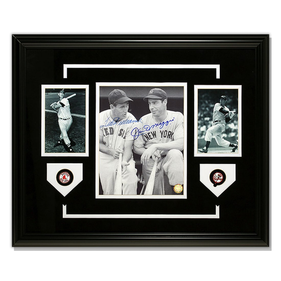 A Summit at the Stairs: Ted Williams & Joe DiMaggio Signed Dugout Photograph (1 of 4)