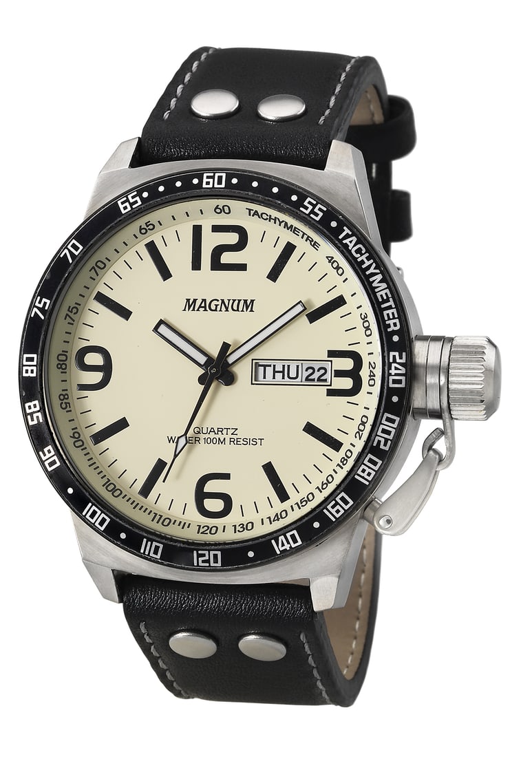 Magnum Professor Day, Date with Vintage Style Canteen Crown and Tachymeter Scale (1 of 1)