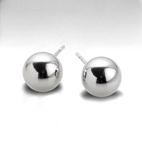 8 mm Sterling Silver Ball Stud Earrings (1 of 1)