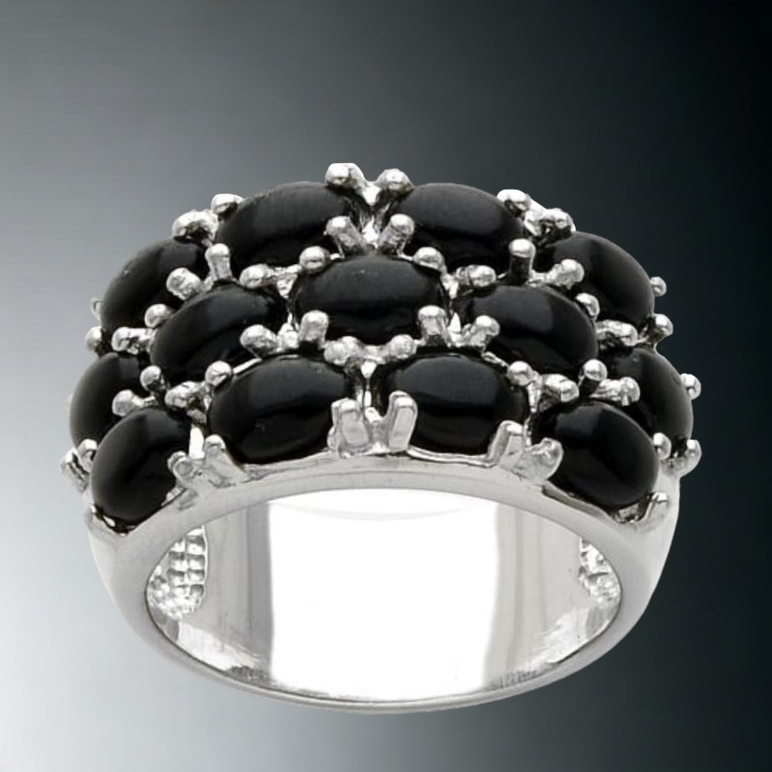 Epic Black Onyx Sterling Silver Ring - Size 7 (1 of 1)