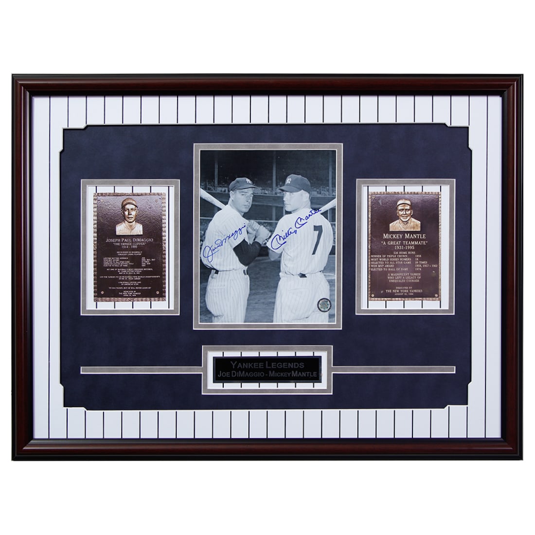 Passing of the Guard: Iconic Joe DiMaggio & Mickey Mantle Dual-Signed Photograph (1 of 5)