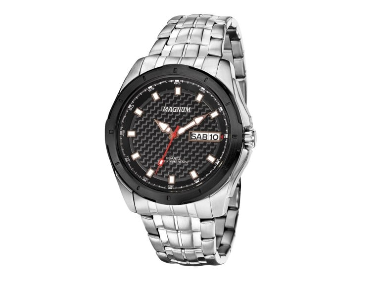 Magnum Sport Watch with Day Date Function and Textured Dial (1 of 1)