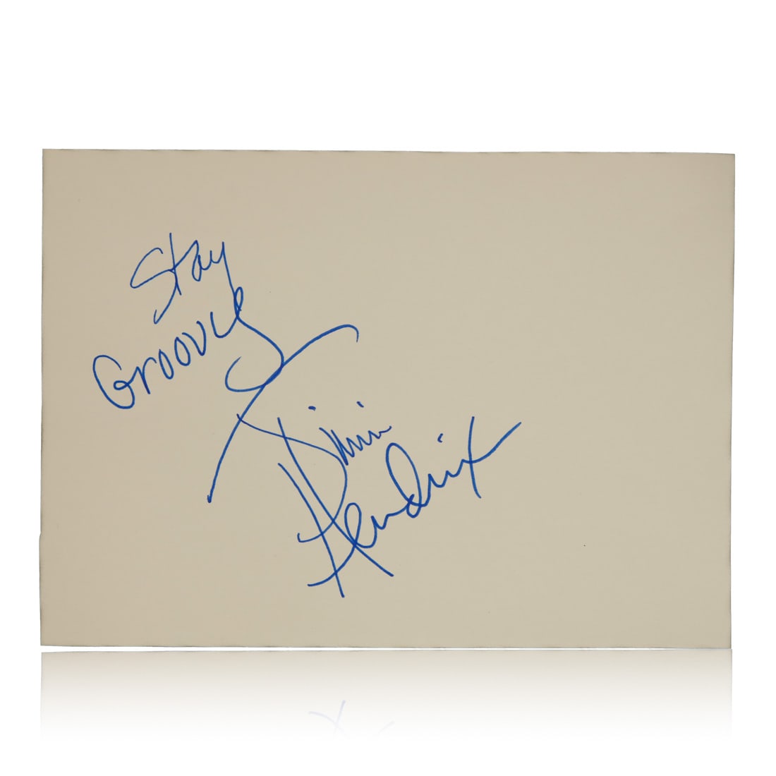 Jimi Hendrix Signed & Inscribed "Stay Groovy" Autograph Card (1 of 4)