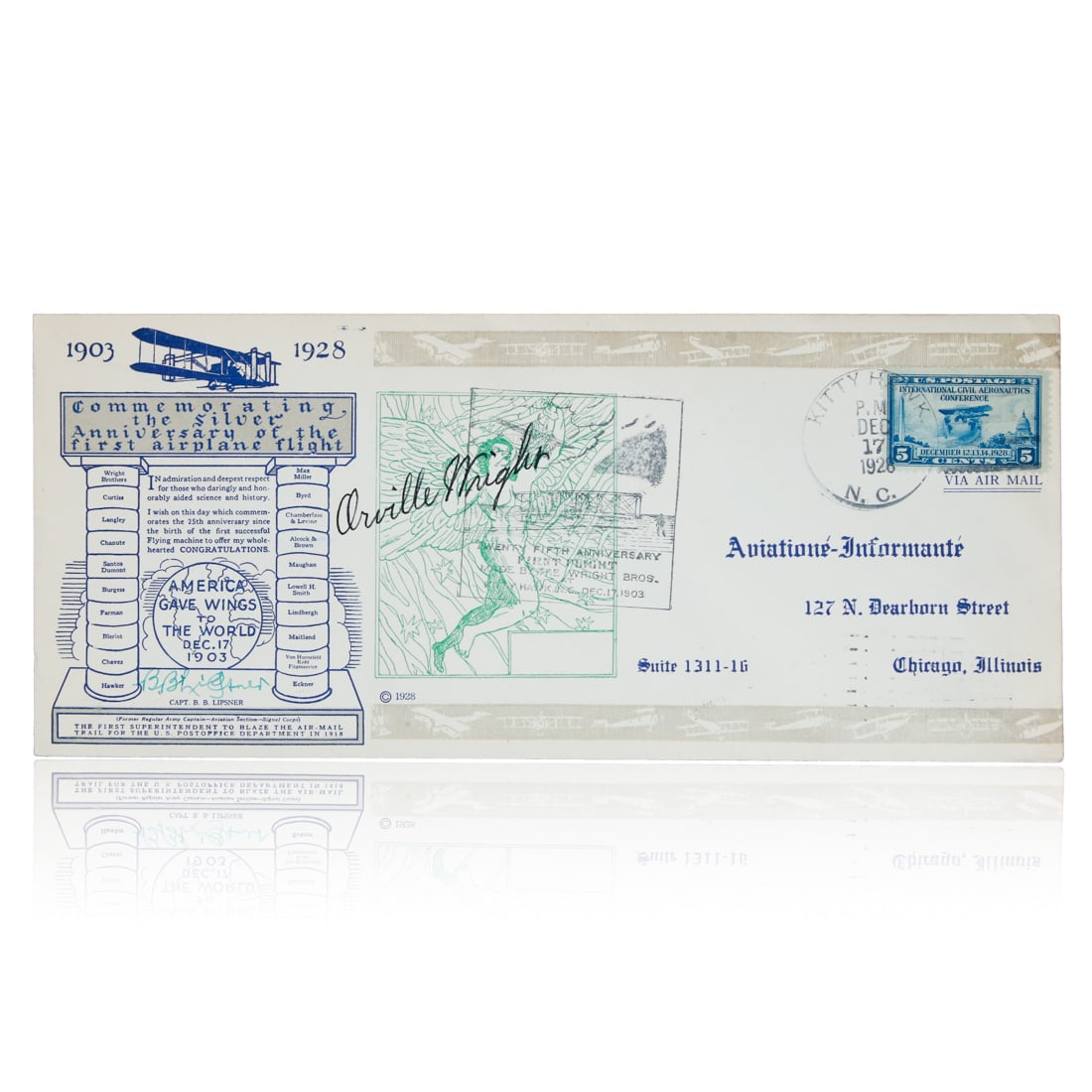 Orville Wright Signed Silver Anniversary of Flight Envelope (1 of 3)