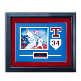 Nolan Ryan Texas Rangers 26x21.5 Framed signed GFA