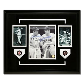 A Summit at the Stairs: Ted Williams & Joe DiMaggio Signed Dugout Photograph