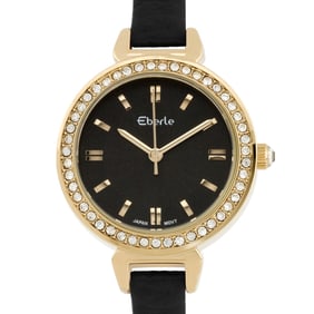 Eberle: Exquisite Ladies Watch with Golden Finish and Swarovski Crystal Elements