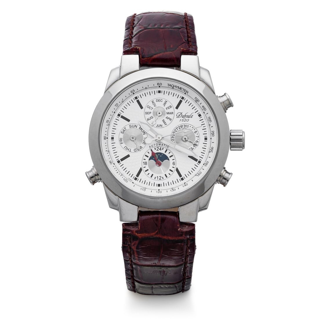 Highly Unique Duboule Automatic Master Calendar Dual Time Moonphase Timepiece (1 of 5)