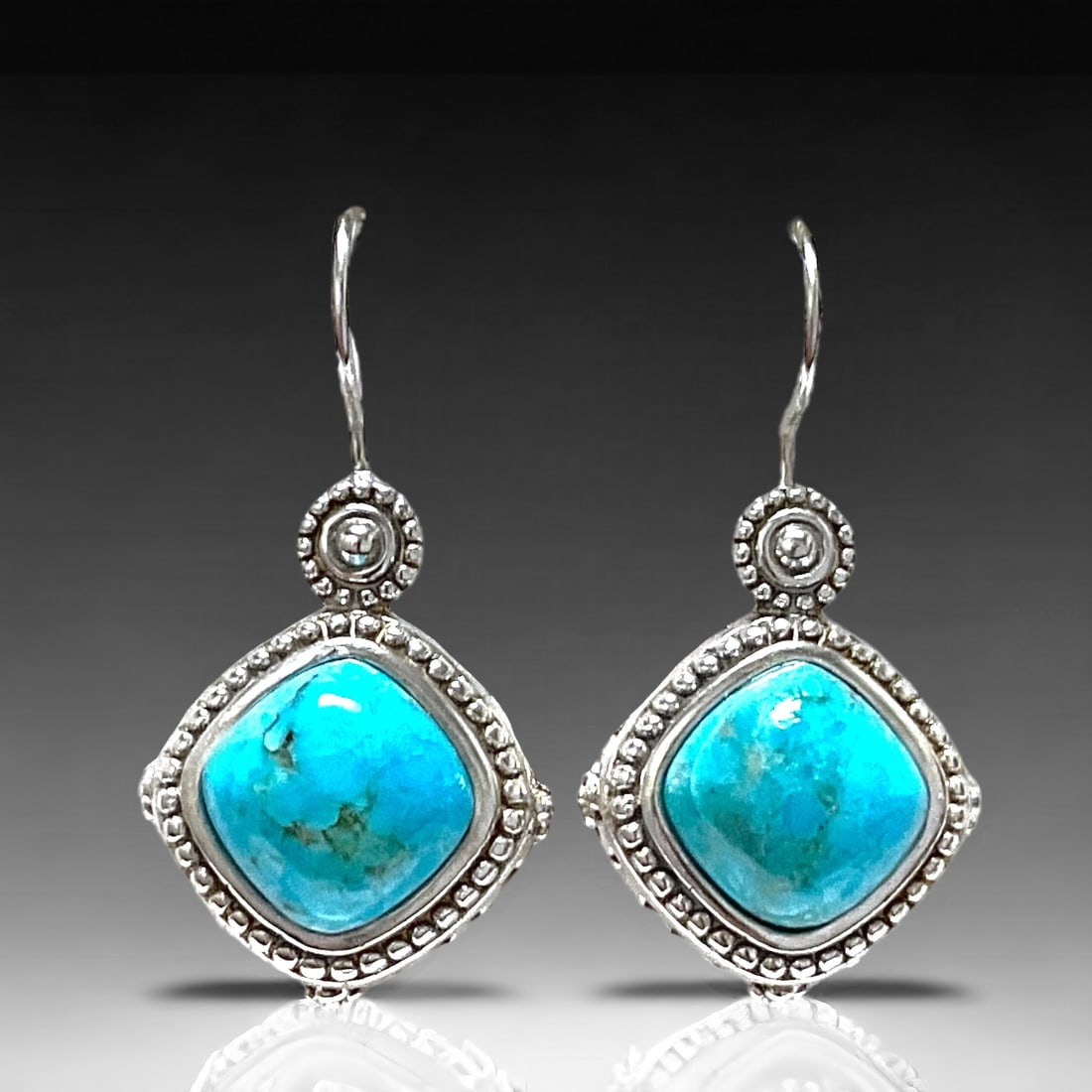 Southwest style Turquoise Sterling Silver Earrings (1 of 1)
