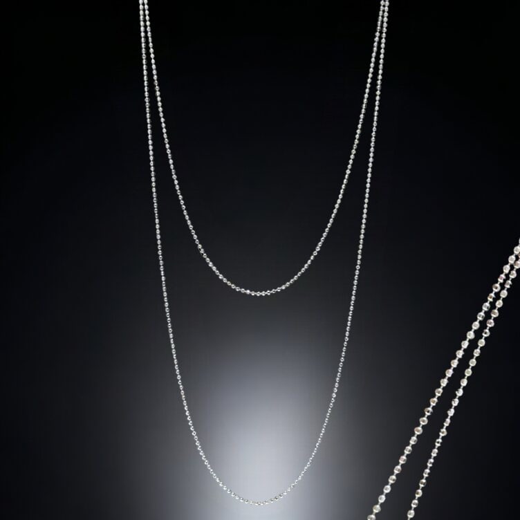 Set of 2 finely Crafted Sterling Silver Chain Necklaces: 22" & 16" (1 of 1)