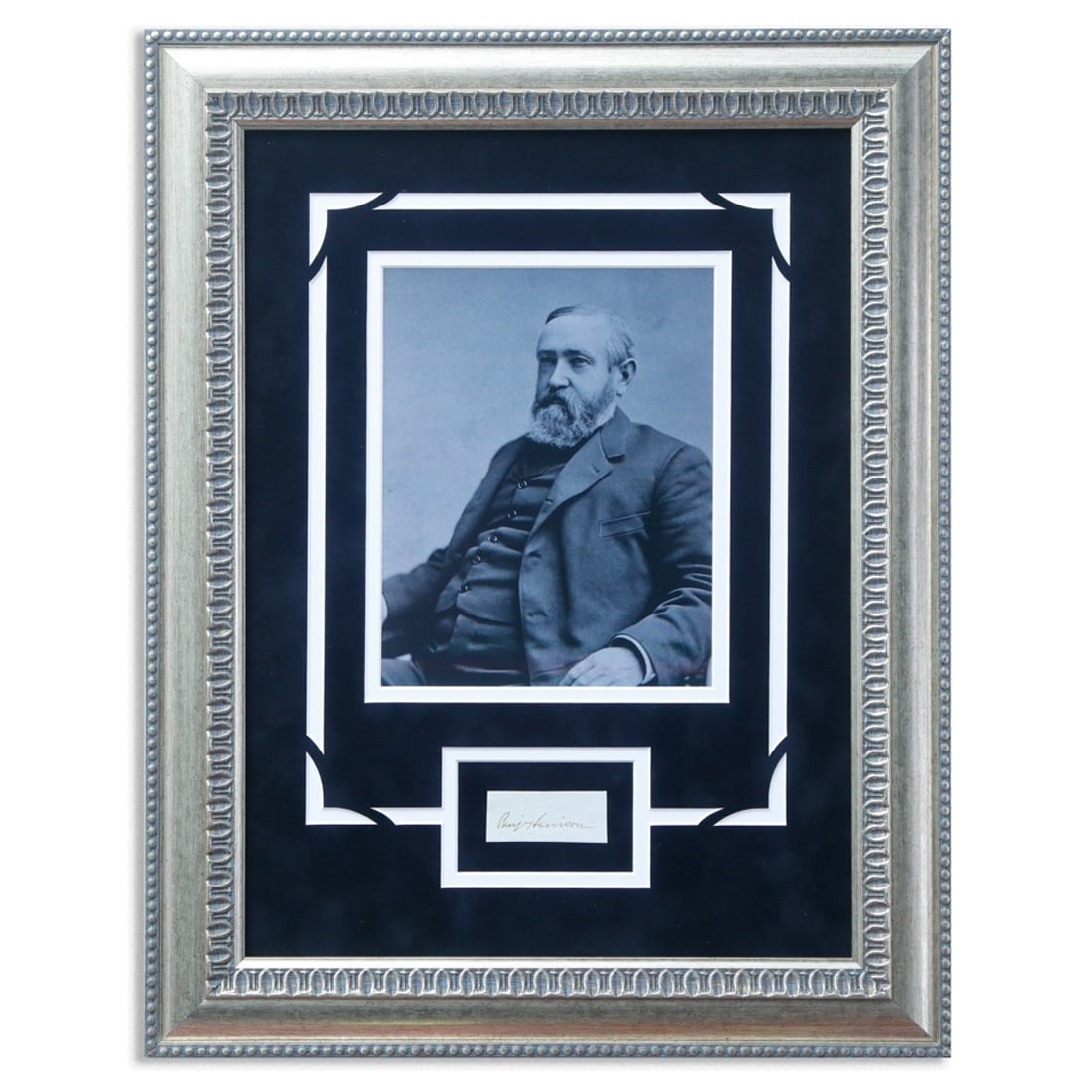 Rare Framed Benjamin Harrison Signed Cut (1 of 5)
