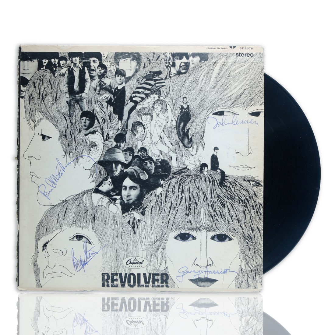 The Beatles "Revolver" LP Album Signed by All Four Band Members: Forensically Authenticated The Beatles "Revolver" LP Album Signed by All Four Band Members. We are thrilled to present an unparalleled piece of music history: a "Revolver" LP album signed by all four 