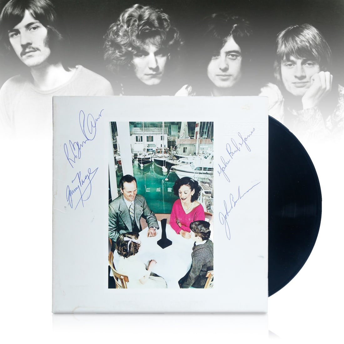 Led Zeppelin Presence LP Album Signed by All 4 band Members (1 of 8)