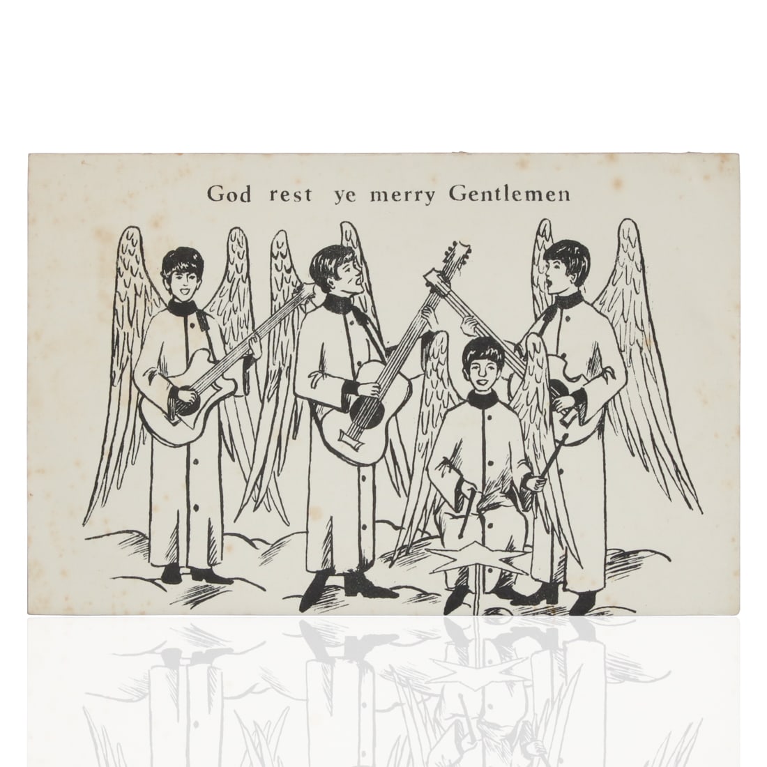 Very Rare Beatles Signed Christmas Card (1 of 3)